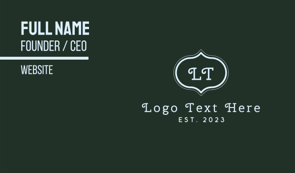 Elegant Lux Emblem Letter Business Card Design Image Preview