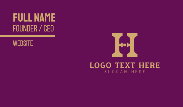 Elegant Letter H Business Card Design Image Preview