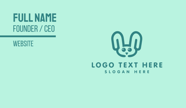 Rabbit Head Business Card Design Image Preview