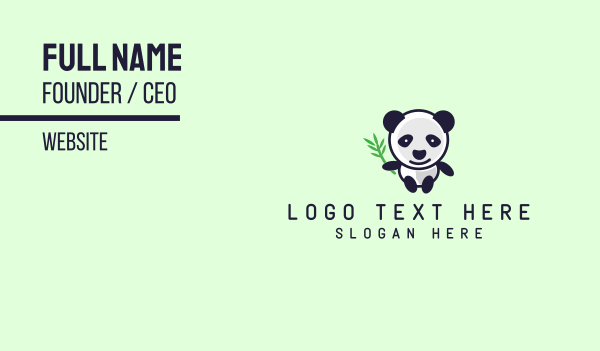 Panda Mascot Business Card Design Image Preview