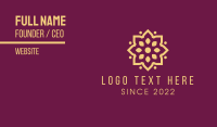 Golden Flower Pattern Business Card | BrandCrowd Business Card Maker |  BrandCrowd