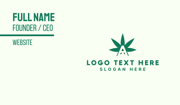 Green Cannabis A Business Card Design Image Preview