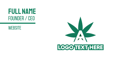 Green Cannabis A Business Card