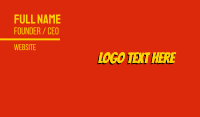 Yellow Comic Book Business Card Image Preview