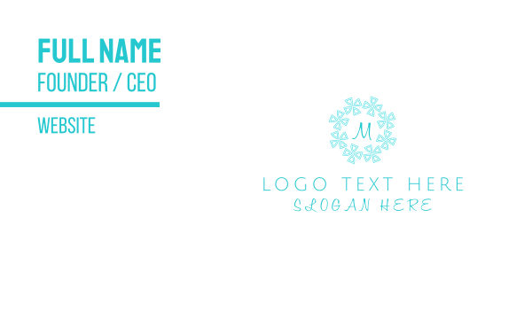 Snowflake Lettermark Business Card Design Image Preview