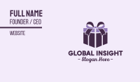 Purple Gift Present Business Card Image Preview