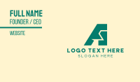 Bold Green Letter A Business Card Image Preview