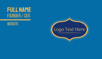 Arabic Wordmark Business Card Design