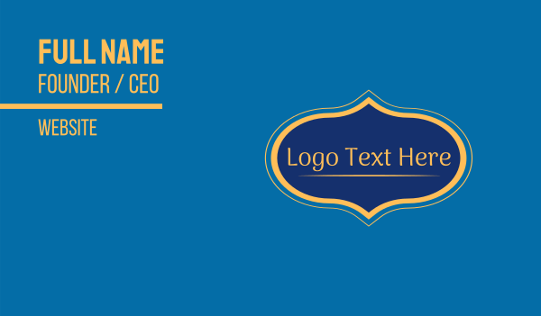 Arabic Wordmark Business Card Design Image Preview