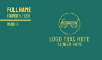 Yellow Summer Sunglasses  Business Card Design