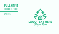 Green Pine Tree House Business Card Image Preview