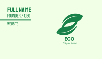 Green Eco Leaves Business Card Image Preview