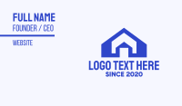 Blue Real Estate Home Business Card Image Preview