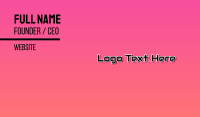Digital Modern Pink Text Business Card Design