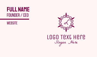 Fancy Wedding Lettermark  Business Card Image Preview