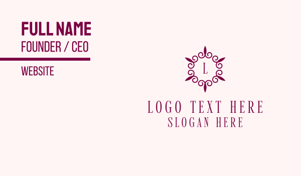 Fancy Wedding Lettermark  Business Card Design Image Preview