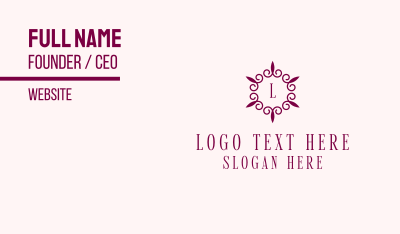 Fancy Wedding Lettermark  Business Card Image Preview