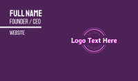 Neon Text Bar Wordmark Business Card Image Preview