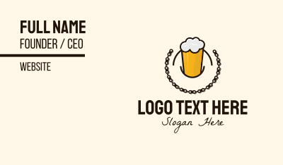 Beer Brewery Chain Business Card