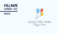 Colorful Balloon Line Art Business Card Image Preview