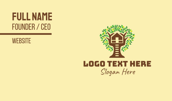 Tree House Business Card Design Image Preview
