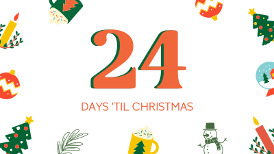 Quirky Christmas Countdown Facebook Event Cover Image Preview