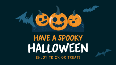 Halloween Pumpkin Greeting Facebook event cover Image Preview