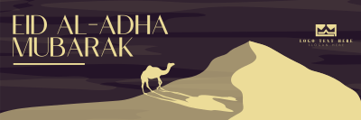 Eid Adha Camel Twitter header (cover) Image Preview