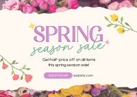 Spring Season Sale Postcard Design