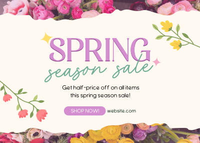 Spring Season Sale Postcard Image Preview