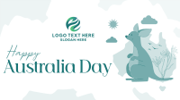 Kangaroo Australia Day Facebook Event Cover Design