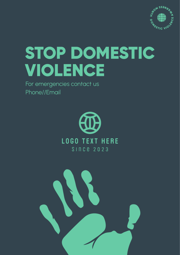 Stop Domestic Violence Poster Design Image Preview