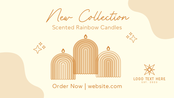 Rainbow Candle Collection Facebook Event Cover Design