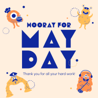 Hooray May Day Instagram Post Design