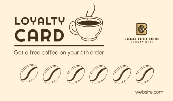 Coffee Loyalty Card Business Card Design Image Preview