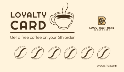 Coffee Loyalty Card Business Card Image Preview