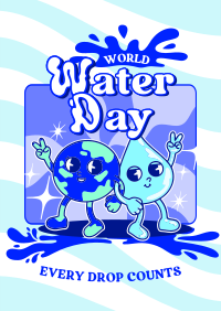 Cartoon Water Day Flyer Image Preview