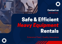 Corporate Heavy Equipment Rentals Postcard Image Preview