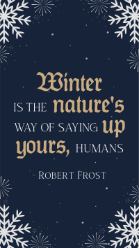 Winter Quote Snowflakes Instagram reel Image Preview