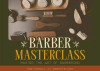 Retro Barber Masterclass Postcard Image Preview