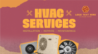 Retro HVAC Service Facebook Event Cover Design