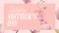 Mother's Day Pink Flowers Facebook Event Cover Design