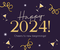 Quirky and Festive New Year Facebook Post Design