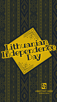 Folk Lithuanian Independence Day TikTok Video Design