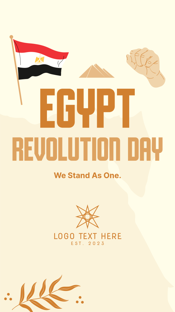 Egyptian Revolution Facebook Story Design