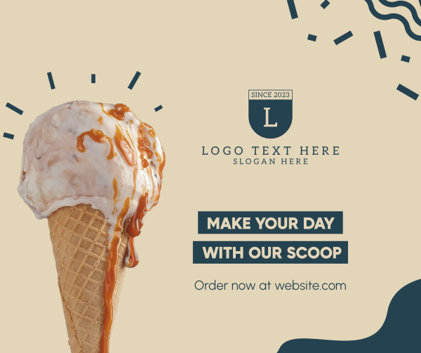 ice Cream Scoop Facebook Post Design Image Preview