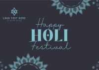 Holi Festival Postcard Design