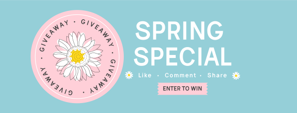 Spring Giveaway Facebook Cover Design Image Preview