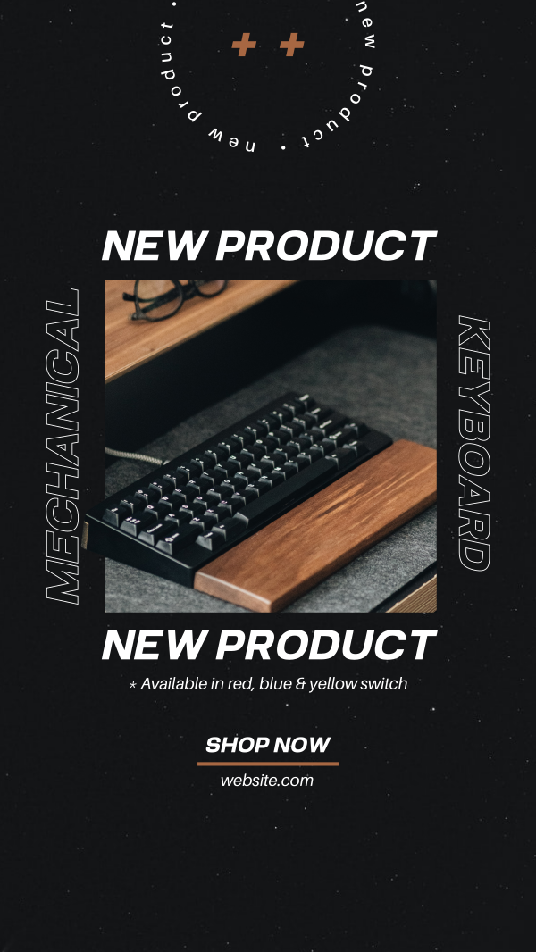 Mechanical Keyboard Instagram Story Design Image Preview