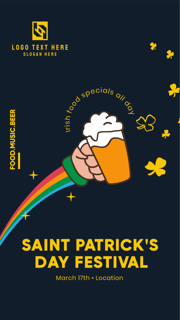 Saint Patrick's Fest Facebook Story Design Image Preview